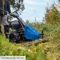 Scheppach-Balkenmäher mit Anzeige für Schneithöhe zwischen 30 und 60 mm