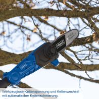 Kettenspannung und Kettenwechsel ohne Werkzeug mit automatischer Kettenschmierung für Scheppach-Kettensägen