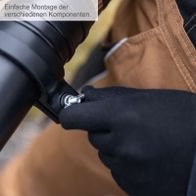 Einfache Montage verschiedener Komponenten für Scheppach-Backpack-Blaseinheit