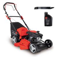 Scheppach-Lederwalzer mit Motor, Motorölbehälter und Schneidklinge