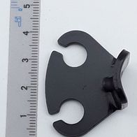 Bowdenzugaufnahme von Scheppach, gezeigt von der Seite neben einem Lineal zur Größenveranschaulichung.