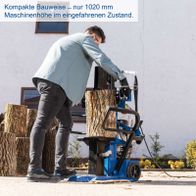Holzspalter Compact mit kompakter Bauweise, maximal 10 Tonnen Spaltkraft, Spaltgutlänge von 1070 mm