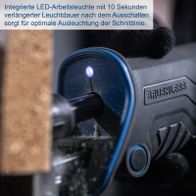 LED-Arbeitslicht mit 10 Sekunden Einblendzeit für präzise Schnittlinien bei Scheppach-Säbelsäge