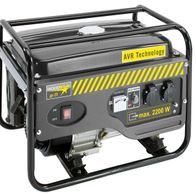 Stromgenerator gp 25 Woodster - 6.5PS, Ansicht von vorne. AVR-Technologie, max. 2200 W, mit Voltmeter und Leistungsschalter.