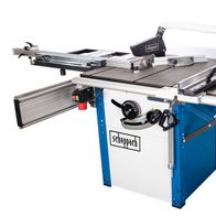 Scheppach Tischkreissäge Präzisionsmodell mit integriertem Auswurfsystem und Arbeitsplatte