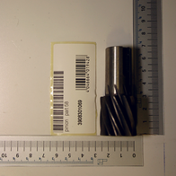 Scheppach-Zahnradteil (Teil 58) mit Beschriftung und Barcode