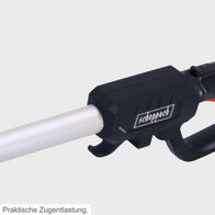 Elektro Teleskop Heckenschere ETHT500 Scheppach mit praktischer Zugentlastung.