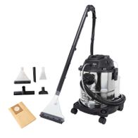 Der Scheppach Sprühsauger CUC20-BE mit 1600W, 230V und 20L Behälter. Inklusive 5in1 Zubehör: Wasch-, Nass- und Trockensaugerfunktion. Mit verschiedenen Düsen für flexible Reinigung.