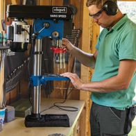 The Scheppach bench drill DP19Vario features variable speeds for precise drilling. It has a sturdy construction and easy operation. Perfect for workshops and DIY enthusiasts.
