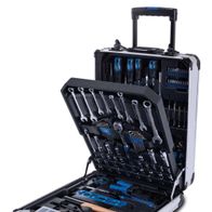 Scheppach-Werkzeugkoffer WZT187 mit umfassendem Sortiment an Schraubenziehern, Zangen und anderen Werkzeugen