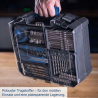 Robuster Tragekoffer für mobilen Einsatz mit integriertem Werkzeugset für präzise Handwerkserfordernisse
