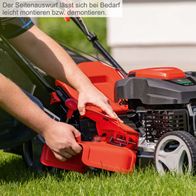 Scheppach Rasenmäher mit leicht montierbarem Seitenauswurf für flexible Nutzung