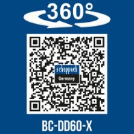 360°-Drehfunktion für präzises Arbeiten mit Scheppach BC-DD60-X-Set