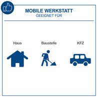 Mobile Werkstatt für Haushalt, Baustelle und Kfz – praktische Lösung für verschiedene Reparaturen