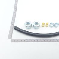 Ölleitung Mutter M18x1,5 / Ø12 von Scheppach. Gezeigt von der Seite mit einem Lineal zur Größenveranschaulichung.