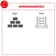 Der Elektro-Abbruchhammer AB1500x Herkules verfügt über einen Betonaufsatz und einen Ziegelaufsatz für verschiedene Anwendungen.