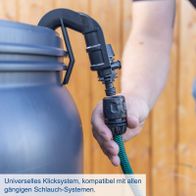 Klickverbinder für Schlauch-Systeme, universell kompatibel mit verschiedenen Schlauchanschlüssen