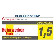 Scheppach ha 200s Absauganlage, baugleich mit HD2P, Oberklasse, Heimwerker Praxis 1/2014, Preis/Leistung: gut - sehr gut, Note 1,5.