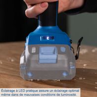 The Scheppach cordless drill C-DD45-X features a practical LED light for optimal illumination even in poor lighting conditions.