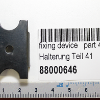 Scheppach Halterung Teil 41, Artikelnummer 88000646. Das Teil wird von der Seite gezeigt.