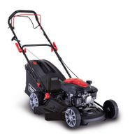 Scheppach Benzin-Rasenmäher mit 46 cm Schnittbreite, Radantrieb und Fangbox für präzise Rasenpflege