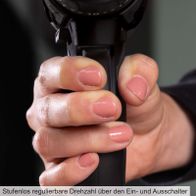 Stufenlose, regulierbare Drehzahl über Ein-/Ausschalter für präzises Arbeiten