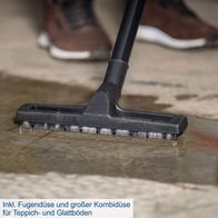 Moppbürste mit Bürstenkombination für Teppich- und Glattböden
