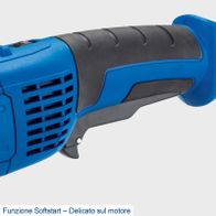 The Scheppach MRS1300 Satin Finishing Machine features a soft start function that is gentle on the motor.