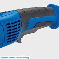 The Scheppach Satin Finishing Machine MRS1300 features a soft start function, which is motor-friendly.