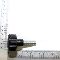 Sterngriffschraube M10x40 von Scheppach. Die Schraube liegt auf einer Messskala und ist von der Seite zu sehen.