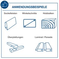 Die Kappzugsäge HM216SPX von Scheppach eignet sich ideal für Sockelleisten, Winkelschnitte, Holz Balken, Überplattungen und Laminat / Paneele.
