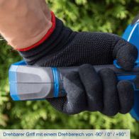 Rotierbarer Griff mit Drehbereich von -90° bis +90° für präzise Handhabung
