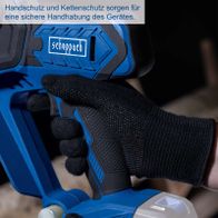 Handschutz und Kettengriffschutz für sichere Handhabung eines Akku-Gehölzschneiders
