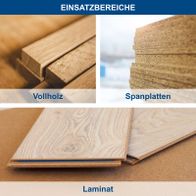 Holzarten und Holzwerkstoffe: Vollholz, Spanplatten und Laminat für Möbel und Bauarbeiten