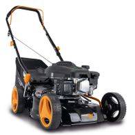 Scheppach Benzinrasenmäher TT132-42 mit ergonomischem Griff und vier Rädern für leichten Transport