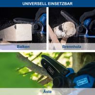 Universal einsetzbare Scheppach-Werkzeuge für Balken, Brennholz und Äste