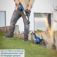 Der C-LT300-X ist dank der Verstellmöglichkeiten ideal für Hanglagen geeignet.