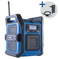 Akku-Baustellenradio mit Bluetooth, DAB+ und USB-Ladefunktion, inkl. Akku und Ladekabel