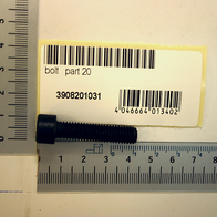 Scheppach-Zylinderschraube (Teil 20) mit Beschriftung und Barcode