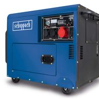 Scheppach Diesel-Stromerzeuger SG5200D mit Elektrostarter, Fahrvorrichtung und Spannungsmessung