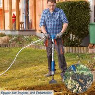 Der Scheppach Druckluftspaten Aero² Spade eignet sich für Umgrab- und Erdarbeiten. Er verfügt über eine Aero² Spade Technologie und einen robusten Stahlschaft.