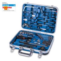 The Scheppach TB173 tool kit includes an stripping pliers and is equipped with various tools. It offers a good price-performance ratio and is suitable for beginners.