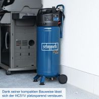 Scheppach Kompressor HC51V mit kompakter Bauweise, platzsparend und für Zubehörset ideal