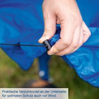 Praktisches Verzurrkordel für optimale Sicherung an der Unterseite für windstarken Einsatz