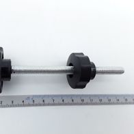 Sterngriffschraube mit Flügelmutter M8x108, Ansicht von der Seite, Länge ca. 10 cm.