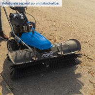 Scheppach Kehrmaschine mit separater Kehrbürste, die ein- und ausschaltbar ist