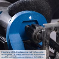 LED-Arbeitsleuchte mit 10 Sekunden verlängertem Leuchtdauer nach Ausschalten für bessere Schnittliniebeleuchtung