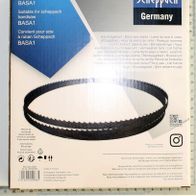 Scheppach-Sägeband (BASA1) mit Beschriftung und Produktinformationen auf dem Packaging