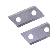 Wendemesser mit zwei Löchern, von oben fotografiert.