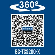 360°-Drehfunktion für präzise Positionierung der Akku-Kettensäge BC-TCS200-X